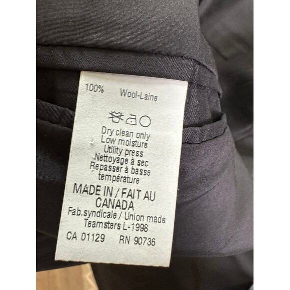 Lauren Ralph Lauren 100% Wool Gray Pinstripe 2 Button Blazer Academia Preppy 40L - Picture 6 of 13